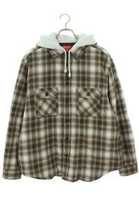 シュプリーム SUPREME Hooded Flannel Zip Up Shirt サイズ:M シャツドッキングパーカー 中古 OM10