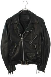 クロムハーツ Chrome Hearts JJ DEAN/JJディーン サイズ:S（JVP) ダガージップライダースレザージャケット 中古 FK04