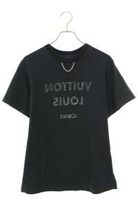 ルイヴィトン LOUISVUITTON 21SS FJTS18TXP サイズ:XL チェーン装飾反転ロゴTシャツ 中古 BS99