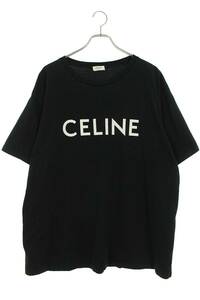 セリーヌバイエディスリマン CELINE by Hedi Slimane 2X681671Q サイズ:XL ルーズフィットロゴプリントTシャツ 中古 NO05