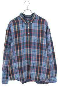 シュプリーム SUPREME 23SS Pullover Plaid Flannel Shirt サイズ:L プルオーバープライドフランネルハーフボタン長袖シャツ 中古 BS99