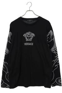 ヴェルサーチェ Versace サイズ:S ロゴプリント長袖カットソー 中古 BS99