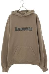 バレンシアガ BALENCIAGA 23SS 729361 TNVL2 サイズ:XS クラッシュ加工プルオーバーパーカー 中古 SJ02