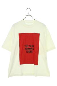 ジルサンダー JILSANDER 21SS JSMS707043 サイズ:L フロントプリントTシャツ 中古 OM10