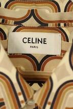 セリーヌバイエディスリマン CELINE by Hedi Slimane 2C008067I サイズ:38 チェーンシルクプリント長袖シャツ 中古 OM10_画像3