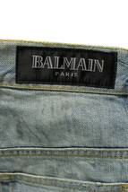 バルマン BALMAIN T566-B562A サイズ:34インチ ダメージ加工デニムパンツ 中古 BS99_画像3