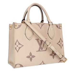 ルイヴィトン LOUISVUITTON M45654 オンザゴーPM サイズ:PM モノグラムアンプラントクレーム/ボワドローズショルダーバッグ 中古 SB01