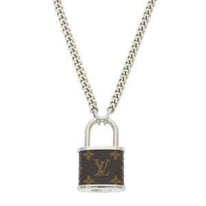 ルイヴィトン LOUISVUITTON M00525 ペンダント・モノグラム ロケット パドロックチェーンネックレス 中古 BS99