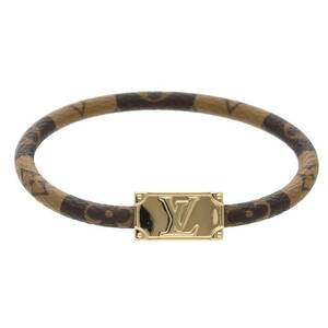  Louis Vuitton LOUISVUITTON M8039 brass re* top mono g ram leather bracele used BS99