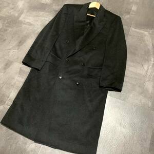 R ▼ 高級感溢れる!! '極上カシミヤ100%使用' GRAND GEORGE グランドジョージ ロング ダブルコート size:M アウター 紳士服 BLK