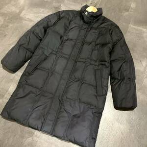 R ▼ 保温性抜群!! '比翼仕立て' DESCENTE デサント ダブルジップ 中綿 ダウンコート / ベンチコート size:L アウター スポーツウェア