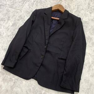 WW ▼ 洗練されたデザイン!! '日本製' Paul Smith ポールスミス SOHO FIT ウール100% テーラードジャケット 2釦 size:L 婦人服 NAVY