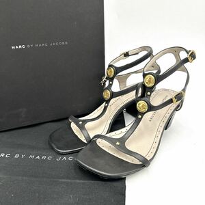 @ 箱付き・保存袋付き '定価47,250円' 高級婦人靴 MARC BY MARC JACOBS マークバイマークジェイコブス 本革 サンダル ミュール EU37.5 24cm