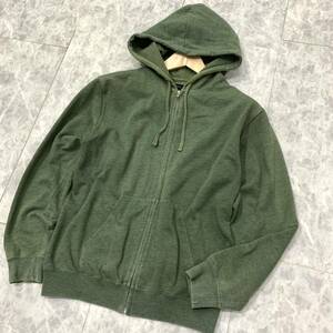 AA V capital .. casual wear ' comfortable eminent ' agnes b. Agnes B reverse side nappy Zip up sweat parka /f-tisize:2 outer garment green