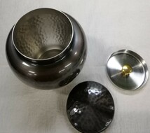 g_t Ｓ822 新古品 燕三条市美術銅噐 新光堂 純銅製 茶道具 茶葉 茶筒・茶入・茶道具_画像5