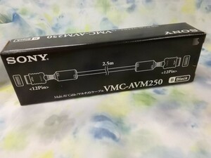 g_t R903 SONY 純正 PS2 マルチ AV ケーブル VMC‐AVM250 ブラック 【おそらく未使用品】