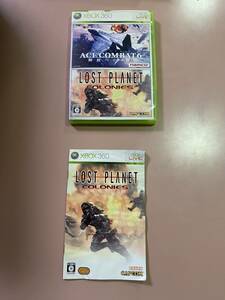 起動確認済 ジャンク Xbox360★エースコンバット６&ロストプラネットコロニーズ★used☆AC6 Lost planet colonies☆import Japan JP