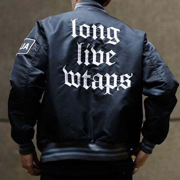 L WTAPS BENCH JACKET.NYLON.SATIN TEAM NAVY DESCENDANT NEIGHBORHOOD