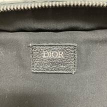 1円〜 美品 Christian Dior クリスチャン ディオール ショルダーバッグ トロッター オブリーク 斜め掛け ジャガード レザー ブラック系_画像10