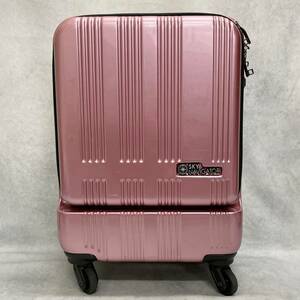 1円〜 美品 SKY NAVIGATRO スカイナビゲーター キャリーケース キャリーバッグ スーツケース ハードケース ピンク系