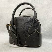 1円〜 美品 LOEWE ロエベ ハンドバッグ ショルダー 2way 斜め掛け レザー 革 ロゴ 黒 ブラック_画像1