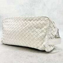 1円〜 美品 BOTTEGA VENETA ボッテガヴェネタ イントレチャート レザー セカンドバック_画像1