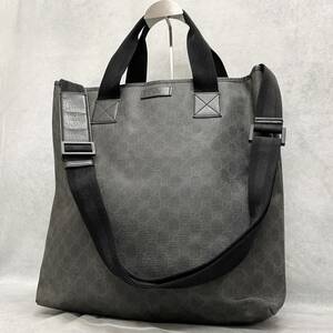 1円〜 美品 GUCCI グッチ 2way GGスプリーム トートバック 大容量