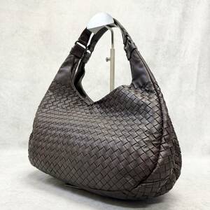 1円〜 美品 BOTTEGA VENETA ボッテガヴェネタ イントレチャート カンパーナ ダークブラウン ハンドバック 