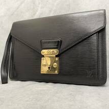 1円〜 美品 LOUIS VUITTON ルイヴィトン ベライア エピ ノワール クラッチ・セカンドバック_画像1