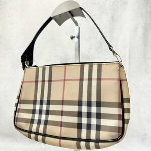 1円〜 美品 BURBERRY バーバリー ノバチェック アクセサリーポーチ