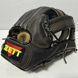 【良型】ZETTソフトボールグラブ内野手用 天然皮革製 旧ラベル 大人用 軟式野球使用可能 オールラウンドの画像1