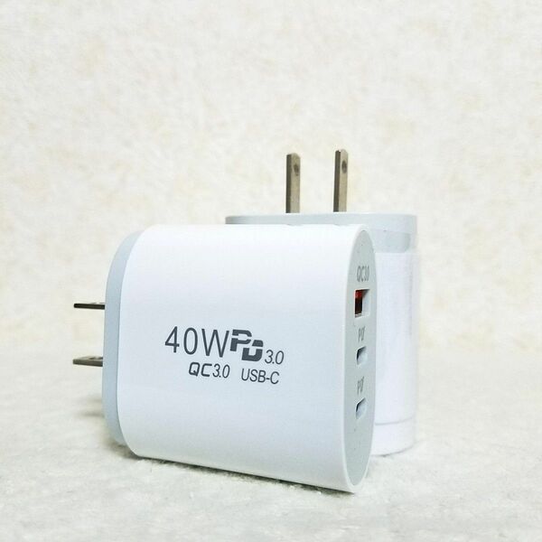 40W PD充電器 急速充電器★iPhone★Android★PD20w×2★1年保証付き