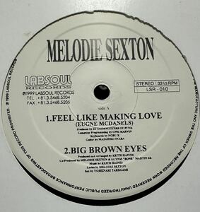 Melodie Sexton / Feel Like Making Love 12インチ　99年　JPオリジナル　Roberta Flackカバー