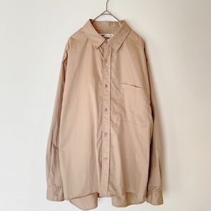 【セブンデイズサンデイ】長袖 シャツ ブラウス L モカ ブラウン 無地 ヴィンテージ　¥2,980→¥720 最終お値下げ！