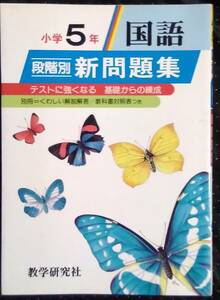 「小学5年　国語　段階別新問題集」テストに強くなる基礎からの練成　教学研究社