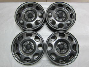 ☆スズキ MR31S / MR41S ハスラー 純正スチールホイール 15インチ 4.5J オフセット+45 PCD100 x 4穴 ハブ径54mm 流用 中古☆