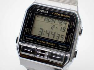 稼働品☆1円～☆CASIO カシオ QZ メンズ腕時計 DATABANK データバンク フォンダイヤラー DBA-800 デジタル文字盤/J24164