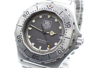 ●稼働品☆1円～☆TAG HEUER タグホイヤー QZ メンズ腕時計 プロフェッショナル200M 932.206 デイト 回転ベゼル/J041822