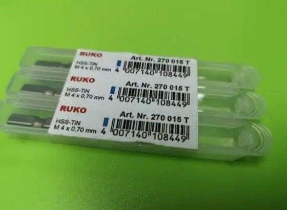 ★【未使用品】RUKO 六角軸タッピングドリル チタン製 M4×0.7 3本