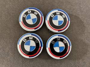 BMW50周年 ホイールキャップ ホイール ハブキャップ センター キャップ保護 防塵 4個セット 外径68mm 84番