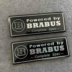 BRABUS メルセデス・ベンツ★8*3CM★ カーステッカー エンブレム プレート アルミ製 フェンダーバッジ シール 傷を隠す 2枚セット 508番の画像1