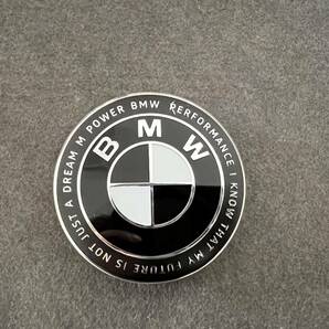 BMW50周年限定 黒白 ホイールキャップ ホイール ハブキャップ センター キャップ保護 防塵 4個セット 外径68mm 85番の画像7