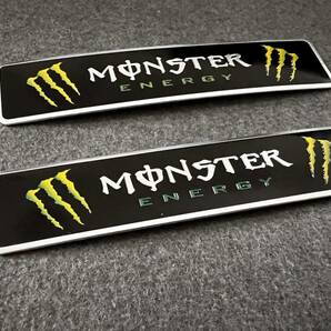 MONSTER★12*2.6CM★カーステッカー エンブレム プレート アルミ製 フェンダーバッジ シール 傷を隠す 2枚セット 559番の画像2