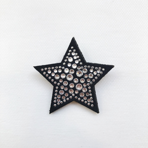 【LM / エルム】ブローチ F・スタースワロ (シルバー) / 立体刺繍アクセサリー 星