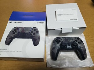 【ほぼ新品/送料無料】PS5 DualSense グレーカモフラージュ