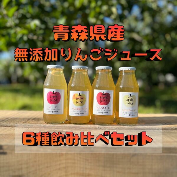 期間限定！青森県産　りんごジュース　無添加まるしぼり6種12本セット