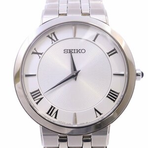 SEIKO セイコー ドルチェ ラウンド型 クォーツ メンズ 腕時計 シルバー文字盤 純正SSベルト SACK031 / 4J40-0AJ0【いおき質店】