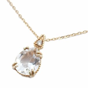 agete アガット ネックレス K10/クォーツ/ダイヤモンド0.007ct【いおき質店】