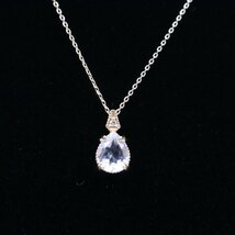 agete アガット ネックレス K10/クォーツ/ダイヤモンド0.007ct【いおき質店】_画像7