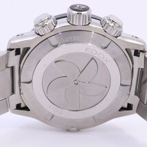 EDOX エドックス クロノオフショア1 クロノグラフ クォーツ メンズ 腕時計 グリーン文字盤 純正SSベルト 10221-3VM5-VIN5【いおき質店】_画像9